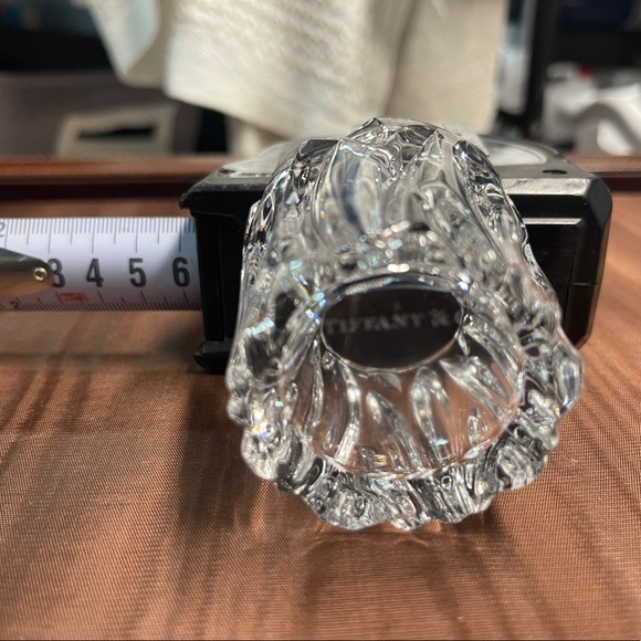 Tiffany & Co. Leaf Design Crystal Votive with Tiffany & Co. etching - Picture 2 of 6